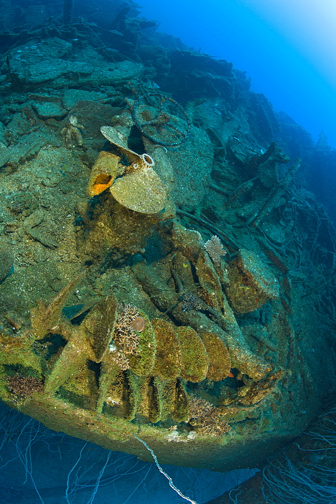 Machine Parts and Turbines at USS Carlisle Attack Transporter, Marshall Islands, Bikini Atoll, Micronesia, Pacific Ocean