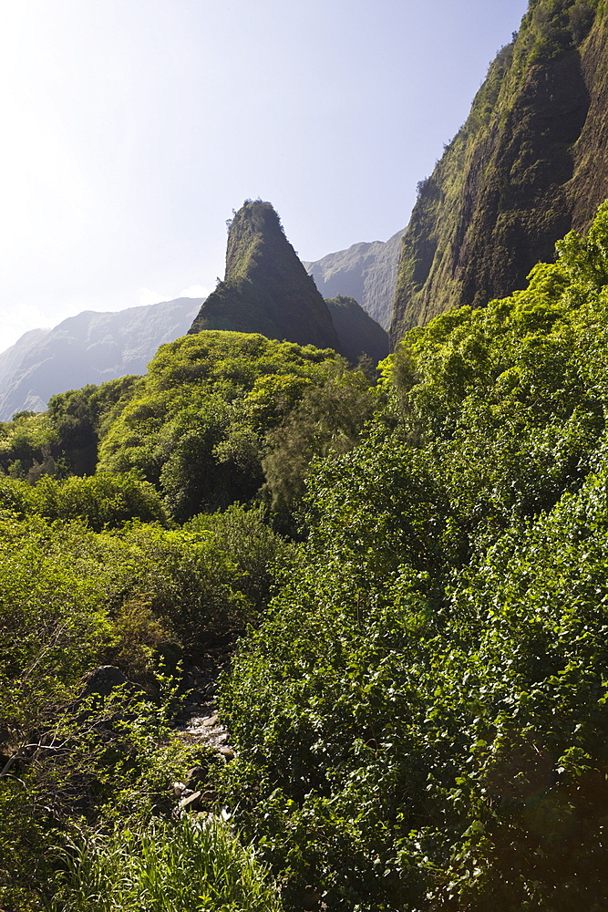 Iao Needle at Kepaniwai County Park,  Iao Valley, Maui, Hawaii, USA