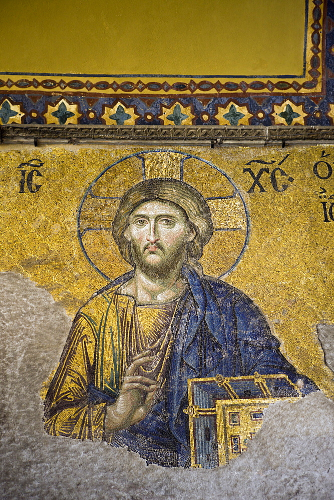 Entreaty Deesis Mosaic at Hagia Sophia, Istanbul, Turkey