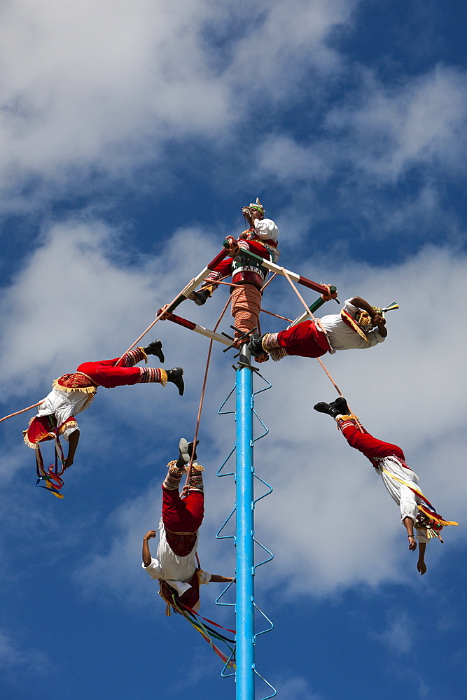 Totonaca Flying Dancers, Tulum, Yucatan Peninsula, Mexico