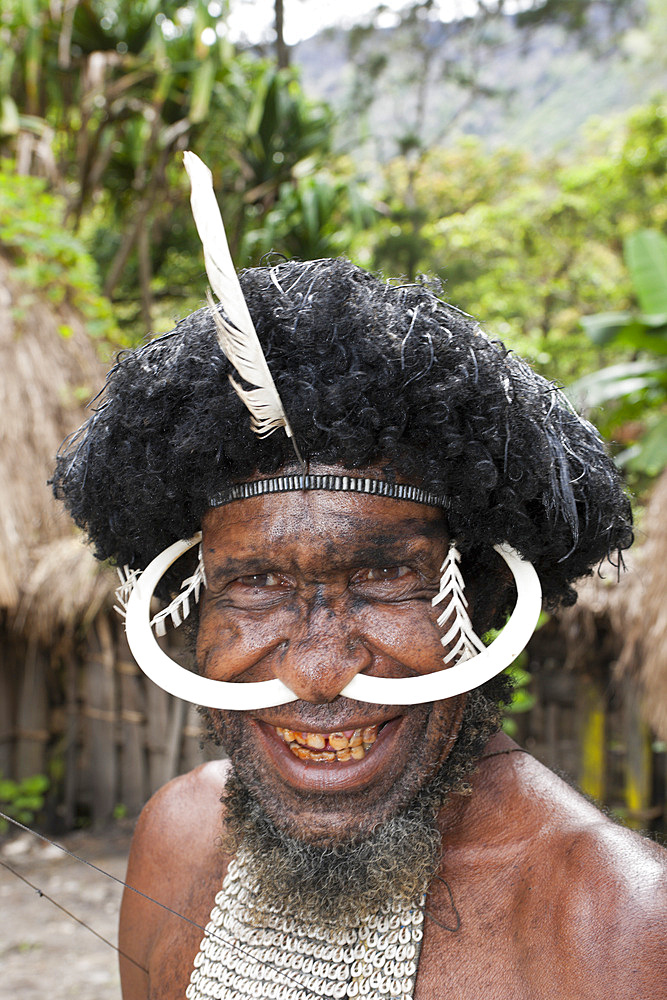 Dani warrior, Baliem Valley, West Papua, Indonesia, Southeast Asia, Asia