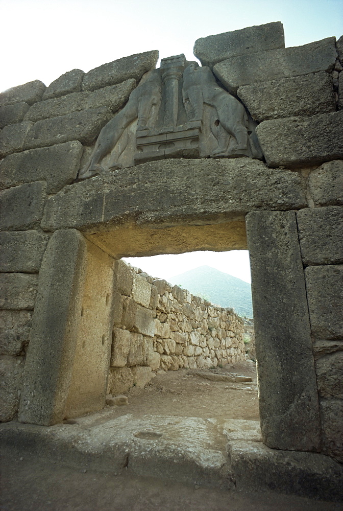 Lion Gate, Mycenae, UNESCO World Heritage Site, Greece, Europe