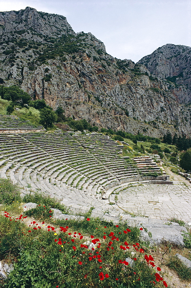 Theatre, Delphi, UNESCO World Heritage Site, Greece, Europe