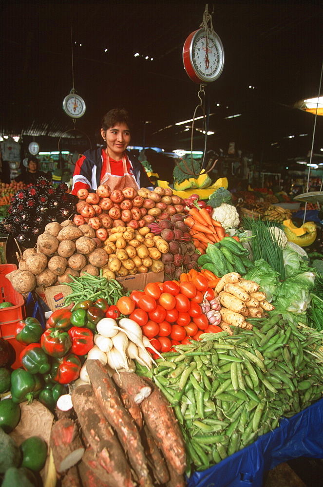 Chiclayo Mercado de Brujos or Witchcraft Market with many choices of herbal medicines, potions and charms the produce area of the market, North Coast, Peru