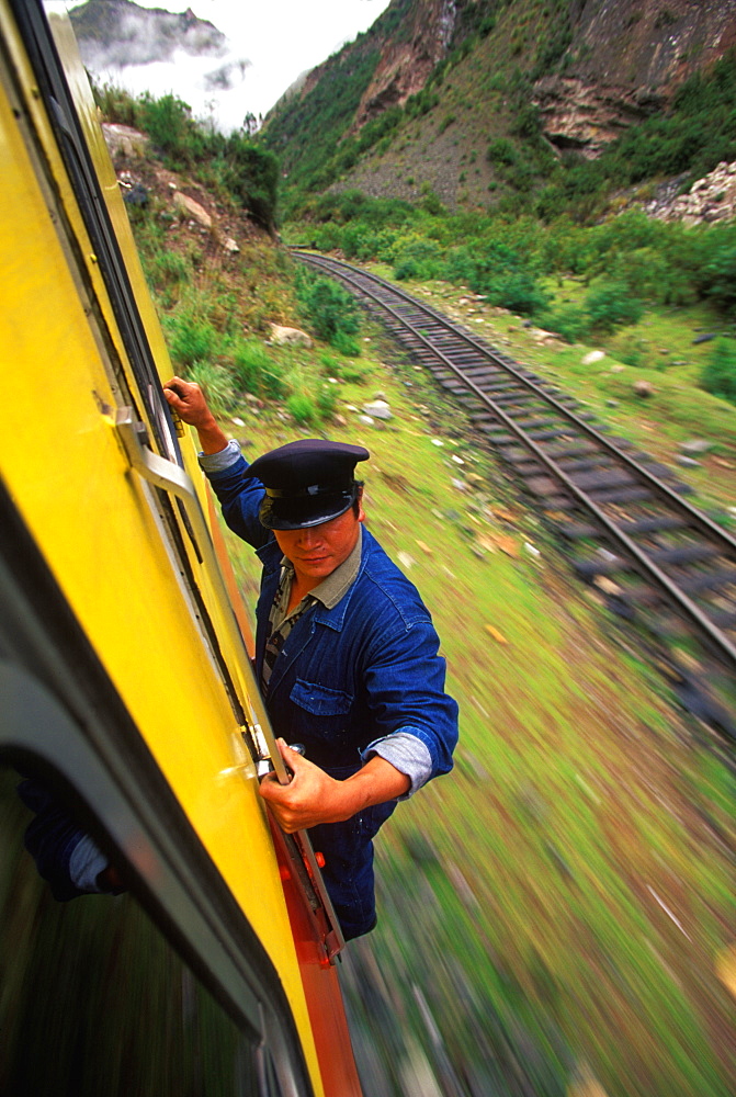 One of the world's most famous train rides thru the Inca Sacred Valley from Cuzco to Machu Picchu, Peru