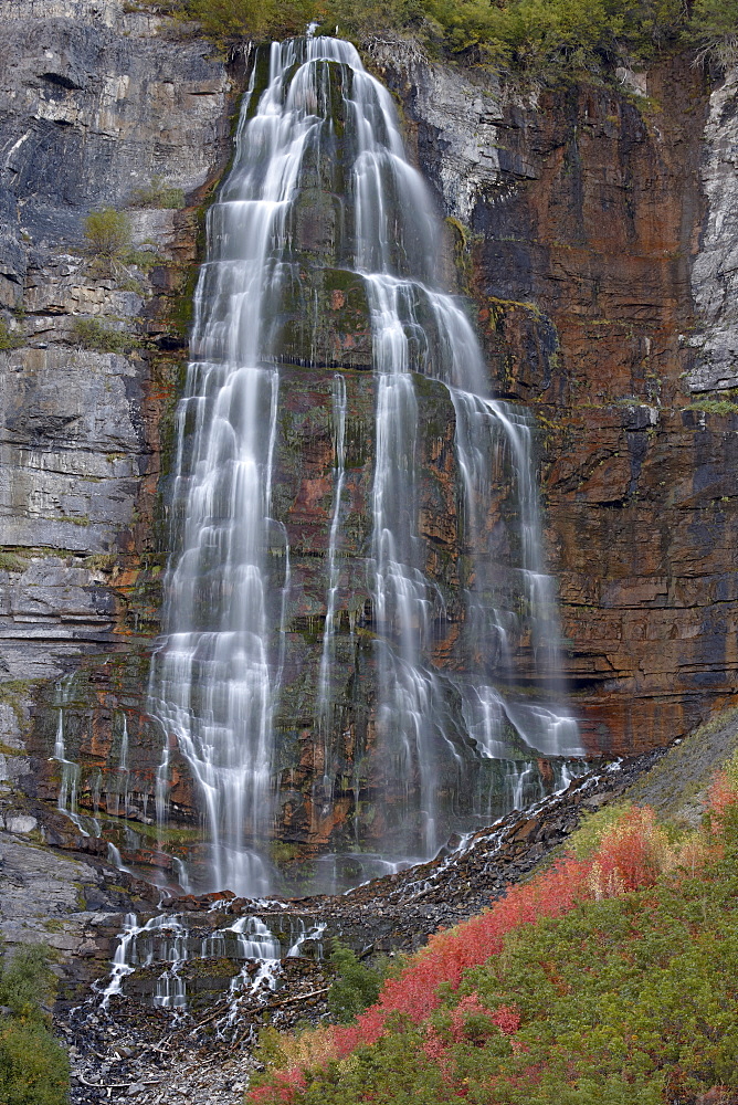 Bridal Veil Falls in the fall, Uinta National Forest, Utah, United States of America, North America