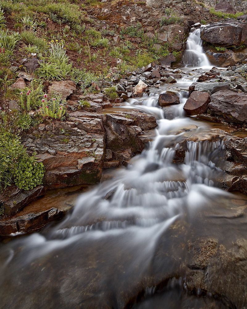 Cascades in Minnie Gulch, San Juan National Forest, Colorado, United States of America, North America