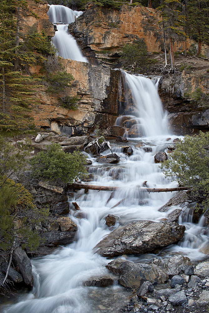 Tangle Falls, Jasper National Park, UNESCO World Heritage Site, Alberta, Canada, North America