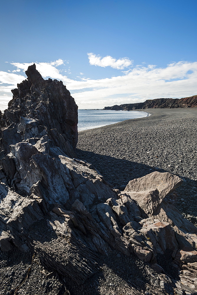 Djupalonssandur black stone beach, Snaefellsnes Peninsula, Iceland, Polar Regions 