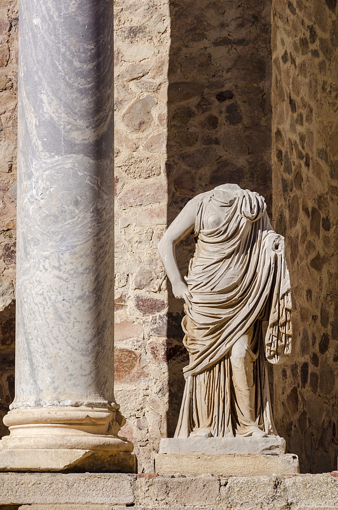 Roman Theater, Merida, UNESCO World Heritage Site, Badajoz, Extremadura, Spain, Europe 