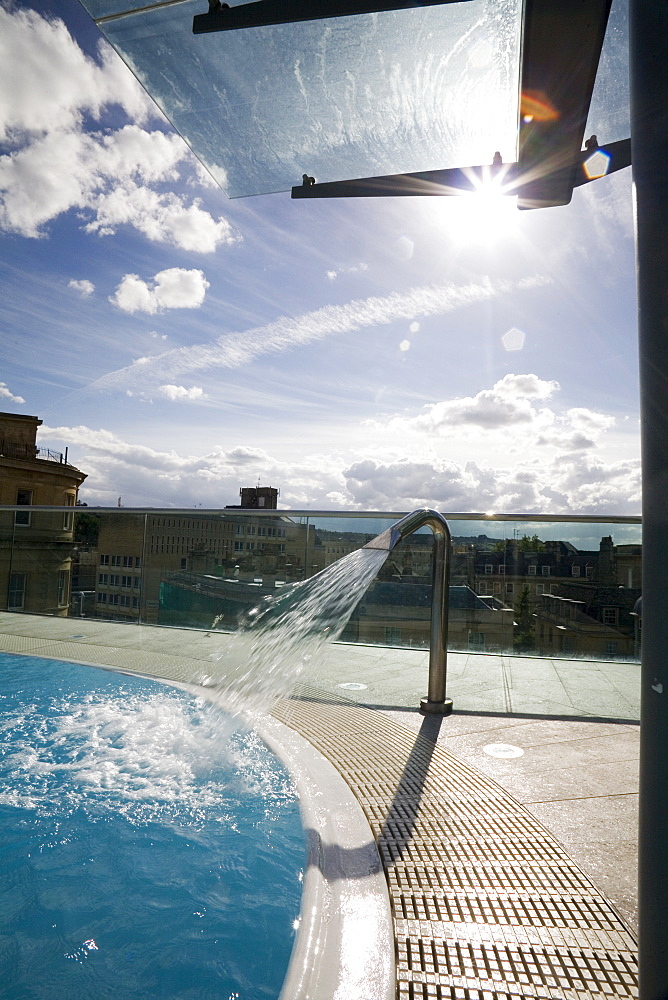 Roof Top Pool in New Royal Bath, Thermae Bath Spa, Bath, Avon, England, United Kingdom, Europe