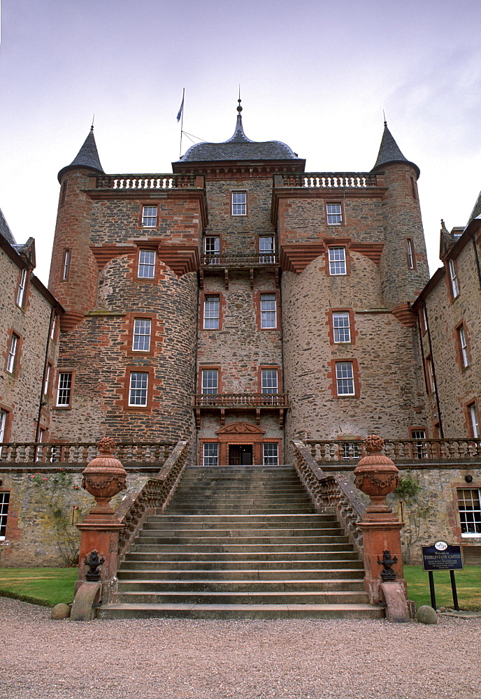 Thirlestane Castle dating from the 16th century, Lauder, Berwickshire, Scotland, United Kingdom, Europe