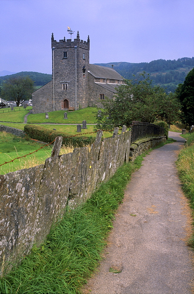 St. Michael's church, Hawkshead, Lake District National Park, Cumbria, England, United Kingdom, Europe