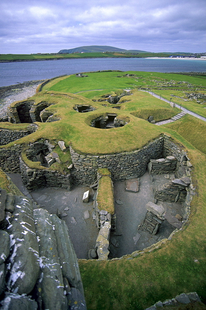 Well preserved wheelhouses (communal round houses), Jarlshof historic site, South Mainland, Shetland Islands , Scotland, United Kingdom, Europe