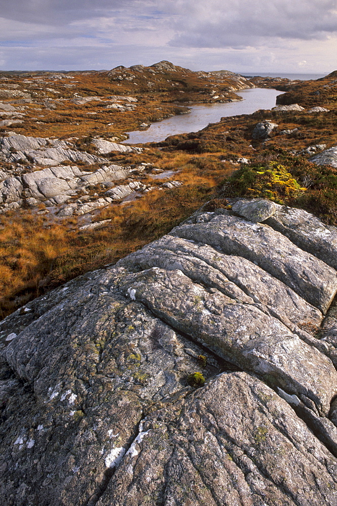 Lewisian gneiss, one of the oldest rocks on earth formed 2 billion years ago, Isle of Lewis, Outer Hebrides, Scotland, United Kingdom, Europe