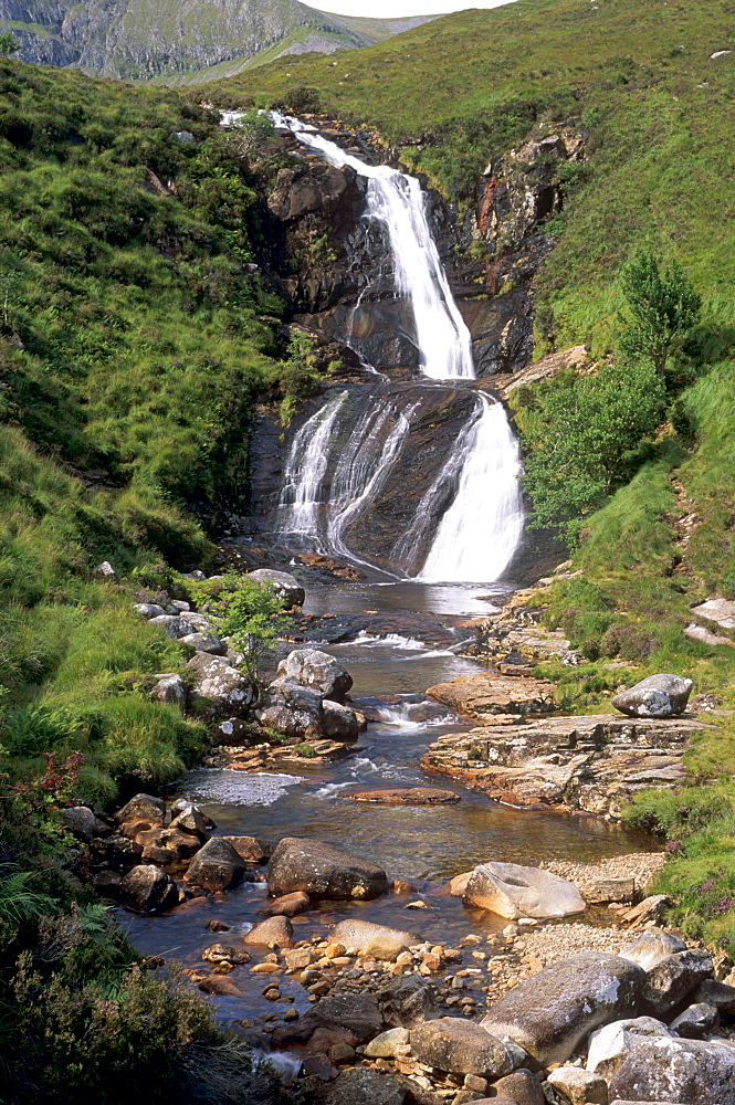 Waterfall, Red Cuillins, Isle of Skye, Inner Hebrides, Scotland, United Kingdom, Europe