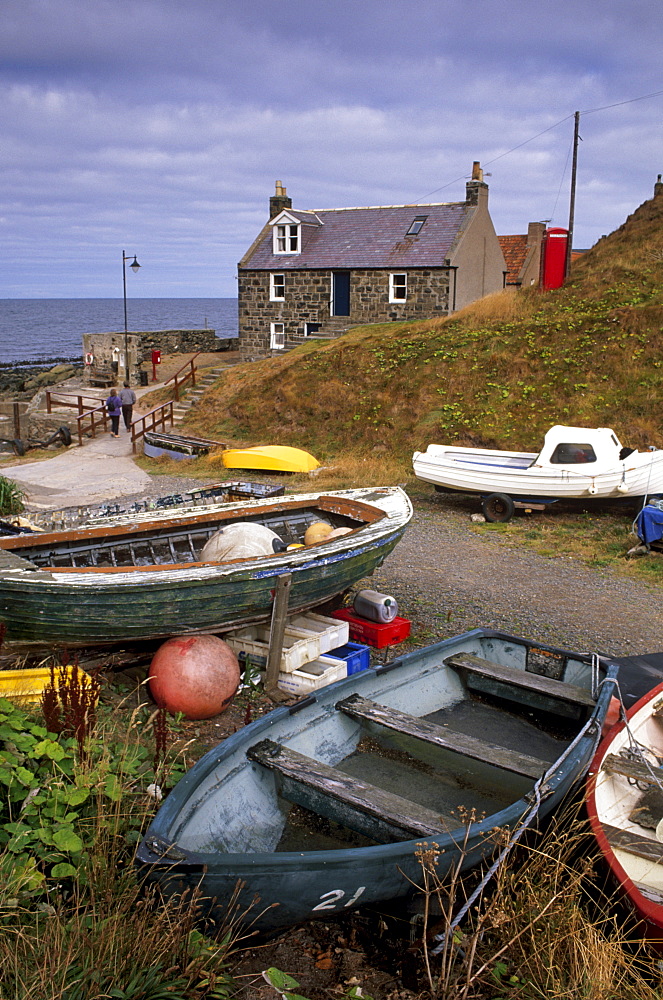 Crovie, tiny fishing village, north coast, Aberdeenshire, Scotland, United Kingdom, Europe