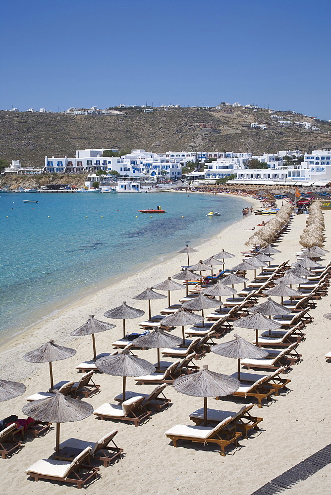 Beach of Platys Gyalis, Mykonos, Cyclades, Greek Islands, Greece, Europe