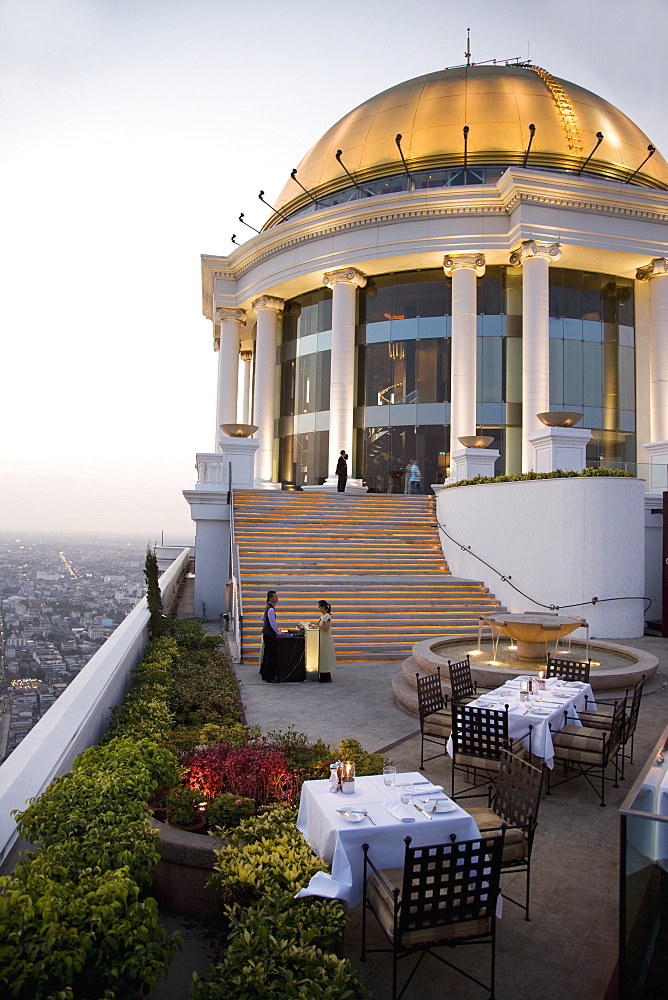 The Sirocco Bar and Restaurant, State Tower, Silom District, Bangkok, Thailand, Southeast Asia, Asia