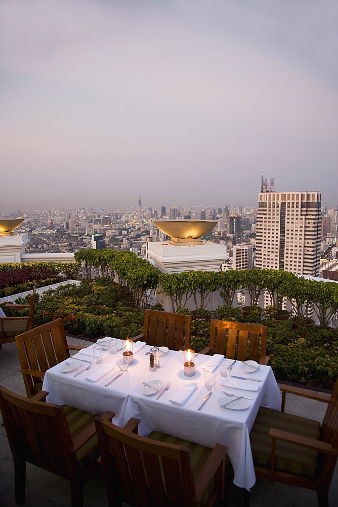 The Sirocco Bar and Restaurant, State Tower, Silom District, Bangkok, Thailand, Southeast Asia, Asia