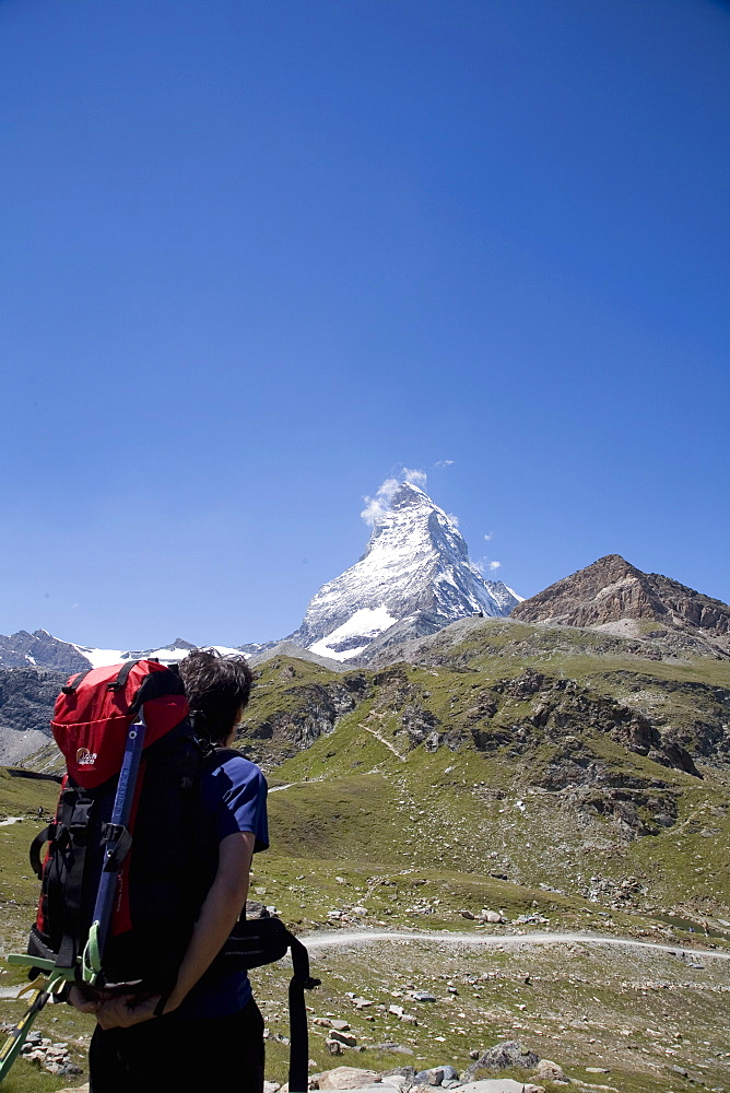 Matterhorn North Face, Matterhorn region, Zermatt, Canton Valais, Switzerland, Europe