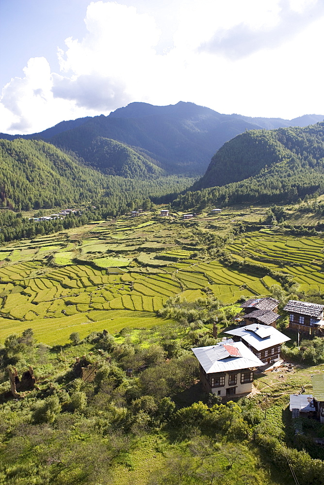 Drukgyel Village, Bhutan, Asia