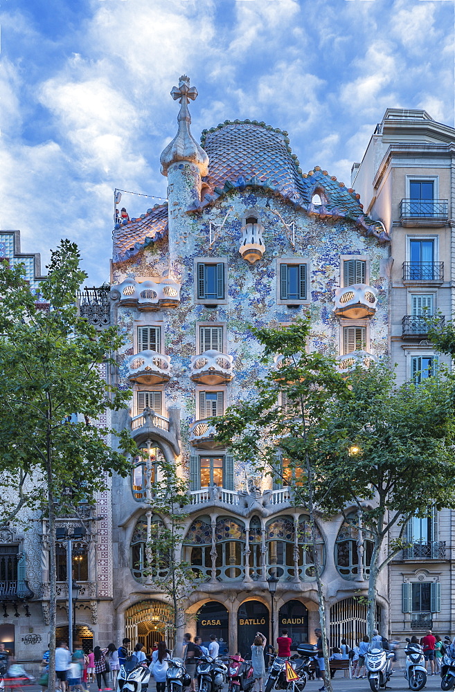 Casa Batllo, UNESCO World Heritage Site, Barcelona, Catalonia, Spain, Europe