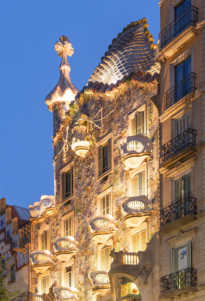 Casa Batllo, UNESCO World Heritage Site, Barcelona, Catalonia, Spain, Europe