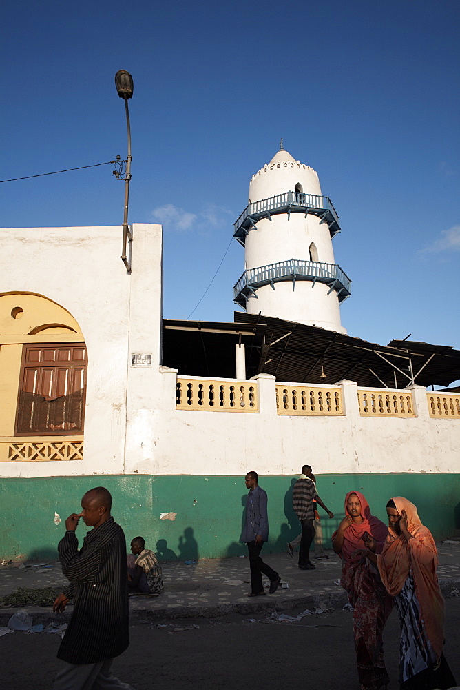 The Hamoudi Mosque in the European Quarter of Djibouti City, Djibouti, Africa