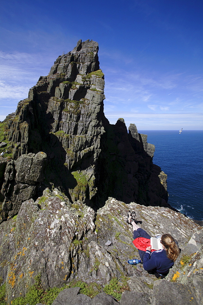 Ancient monastic settlement of Skellig Michael, County Kerry, Munster, Republic of Ireland, Europe