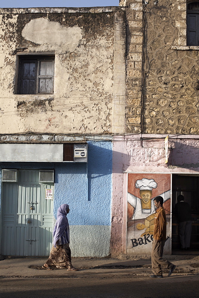 Early morning on the streets of Harar, Ethiopia, Africa