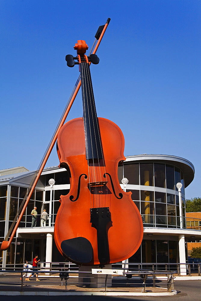 The Big Ceilidh Fiddle by Cyril Hearn, Sydney Pavilion, Port of Sydney, Cape Breton Island, Nova Scotia, Canada, North America