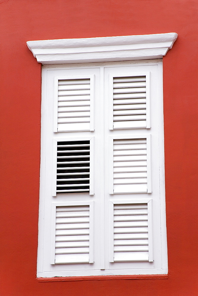 Window shutters, Punda District, Willemstad, Curacao, Netherlands Antilles, West Indies, Caribbean, Central America