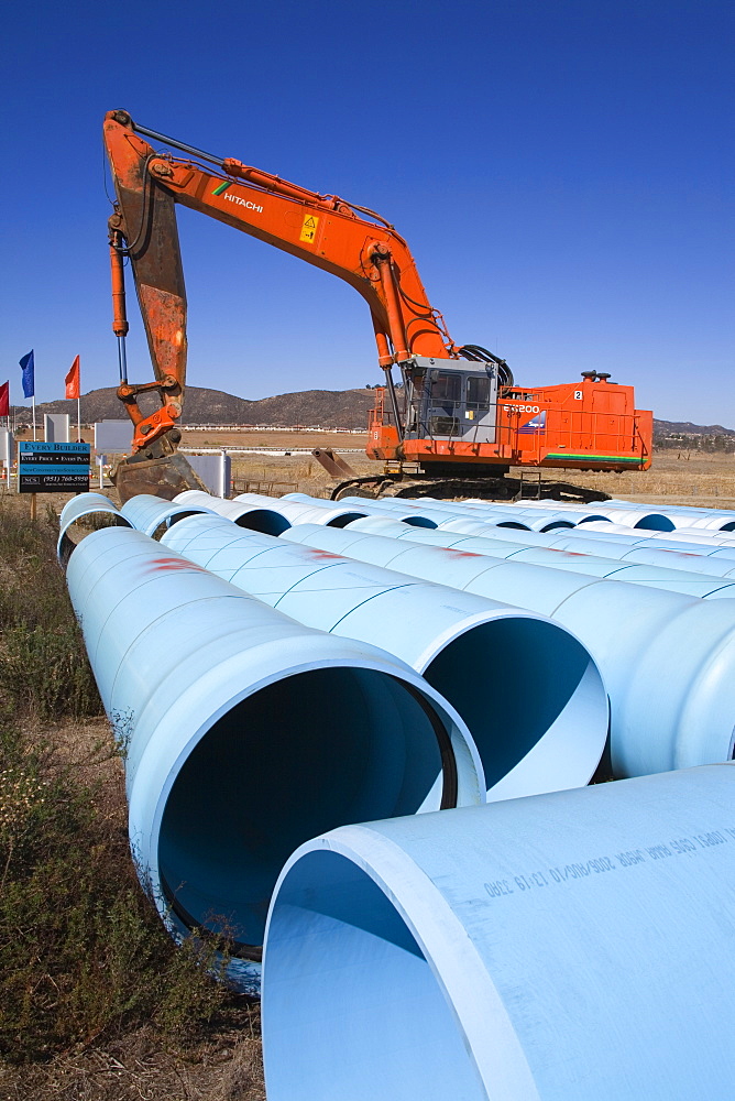 Pipe laying, Temecula Valley, Southern California, United States of America, North America