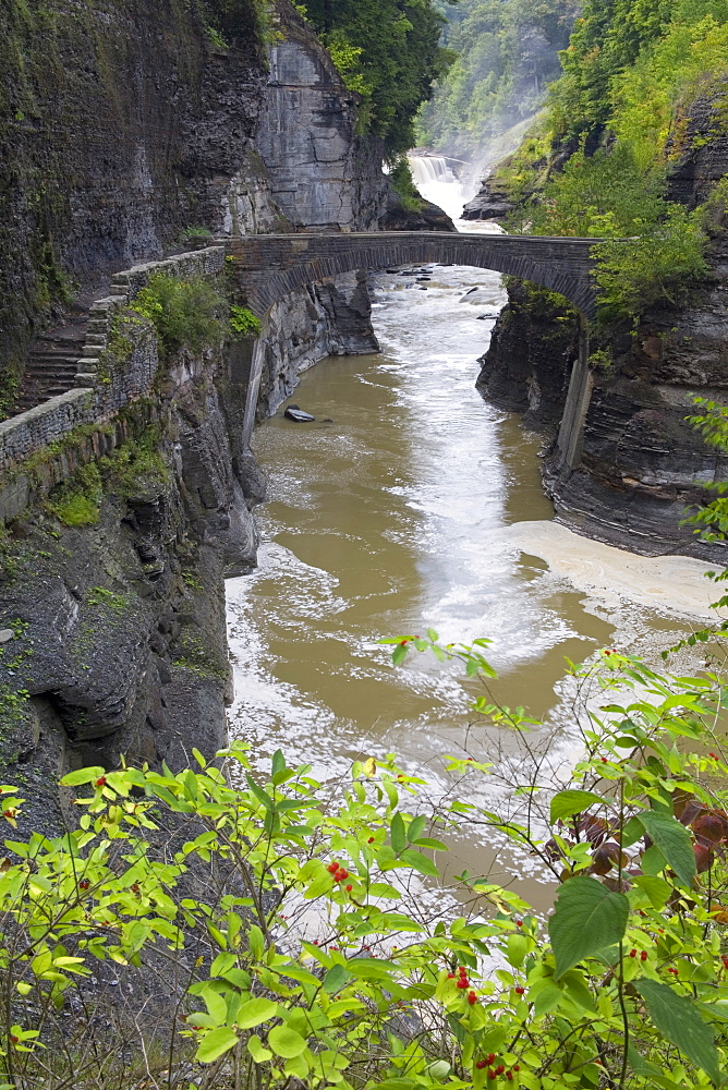 Lower Falls in Letchworth State Park, Rochester, New York State, United States of America, North America