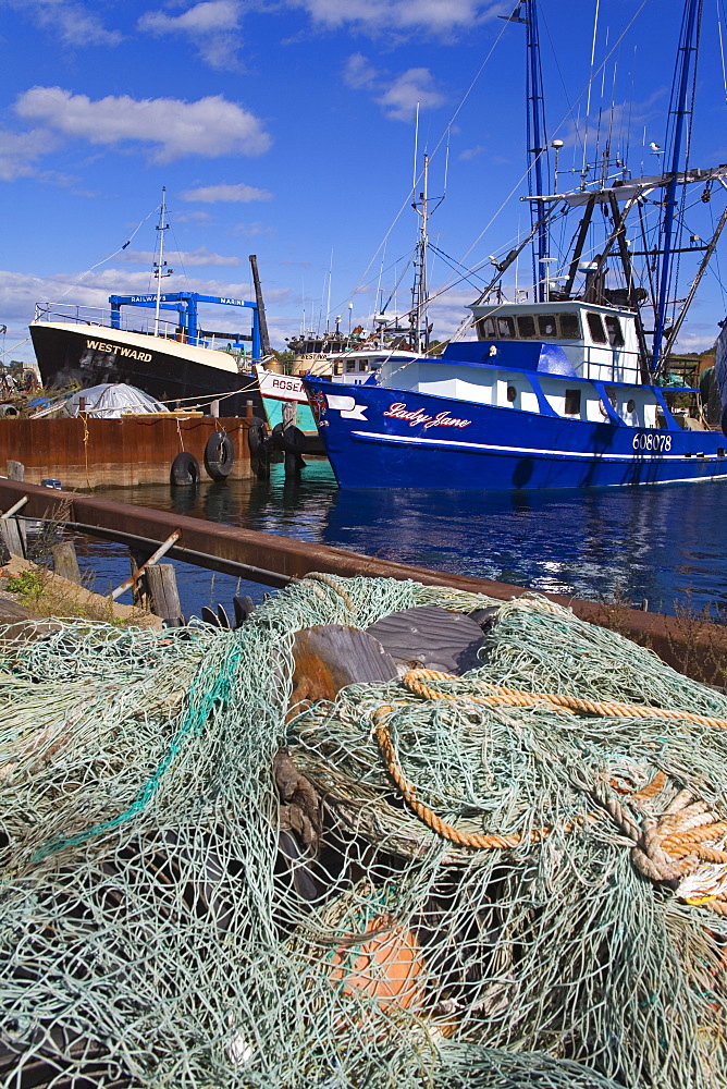 Fishing boats in Rocky Neck, Gloucester, Cape Ann, Greater Boston Area, Massachusetts, New England, United States of America, North America