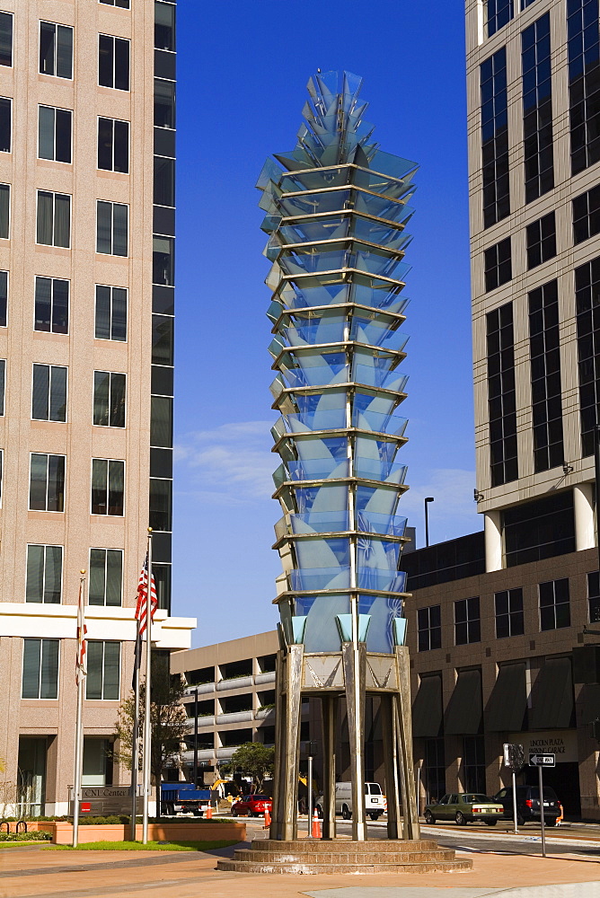 Sculpture, City Hall Plaza, Orlando, Florida, United States of America, North America