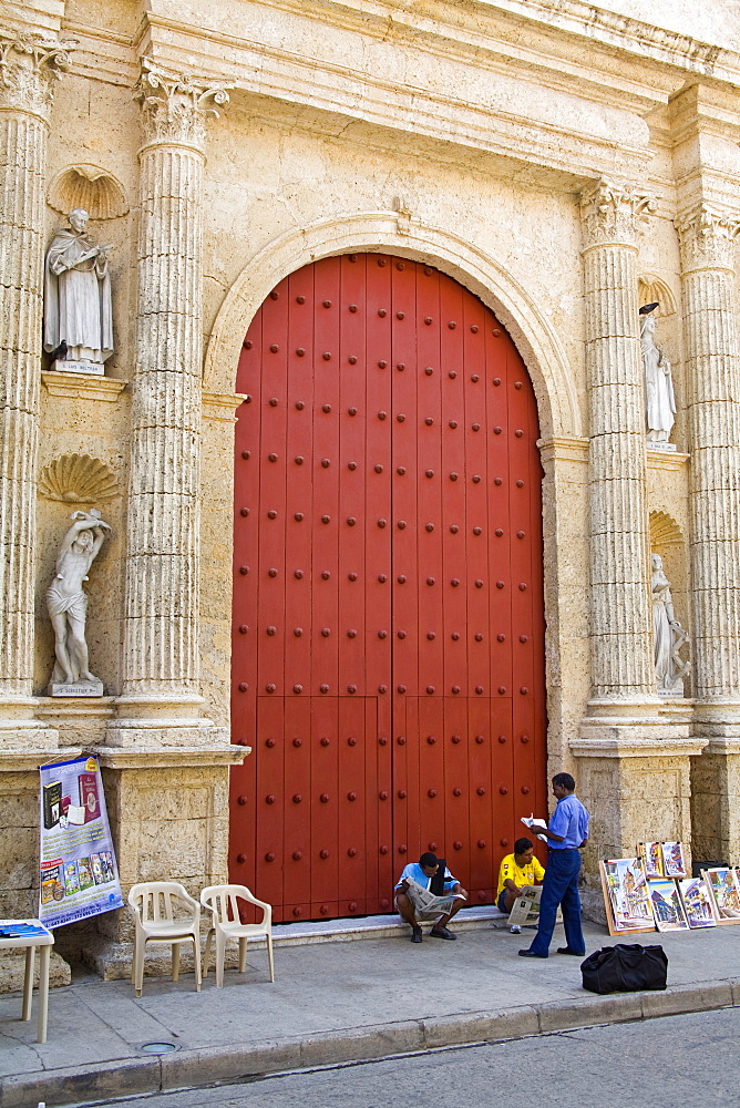 The Cathedral, Old Walled City District, Cartagena City, Bolivar State, Colombia, South America