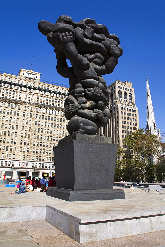 Government Of The People sculpture by Jacques Lipchitz, Municipal Services Building Plaza, Philadelphia, Pennsylvania, United States of America, North America