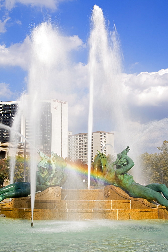 Logan Square Fountain, Parkway Museum District, Philadelphia, Pennsylvania, United States of America, North America