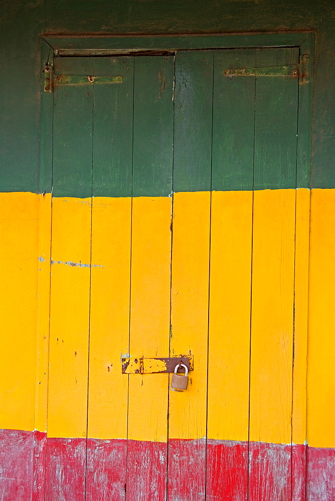 Door in Portsmouth, Dominica, Lesser Antilles, Windward Islands, West Indies, Caribbean, Central America