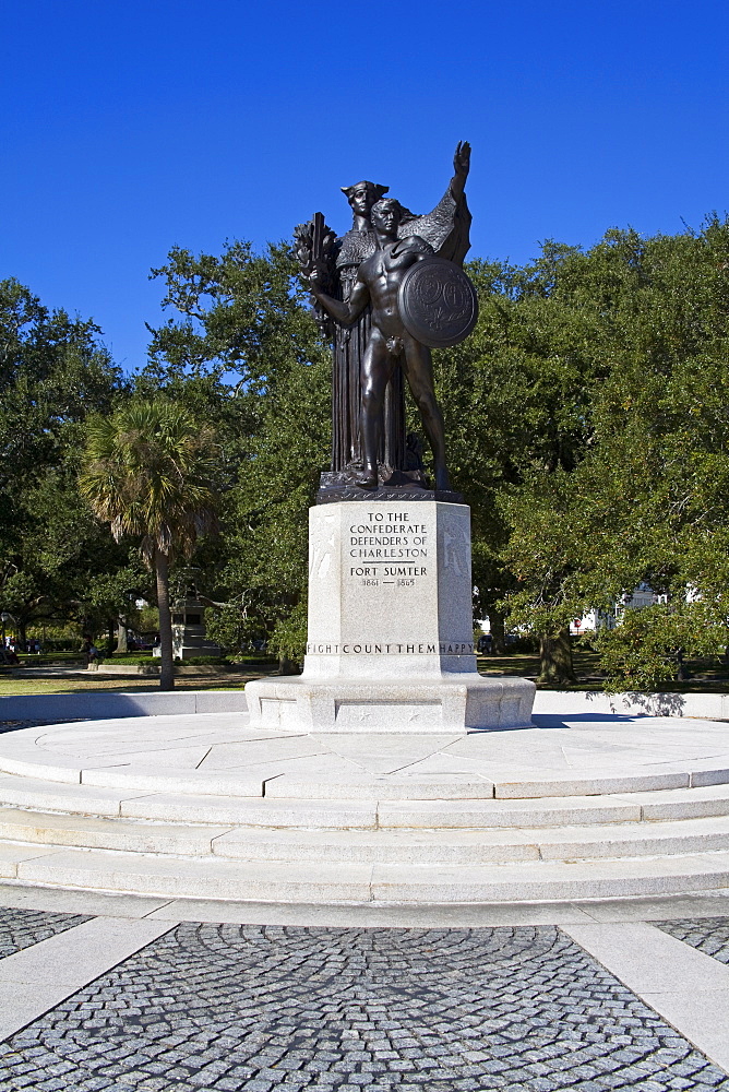 Sumter Monument in The Battery, White Point Gardens, Charleston, South Carolina, United States of America, North America