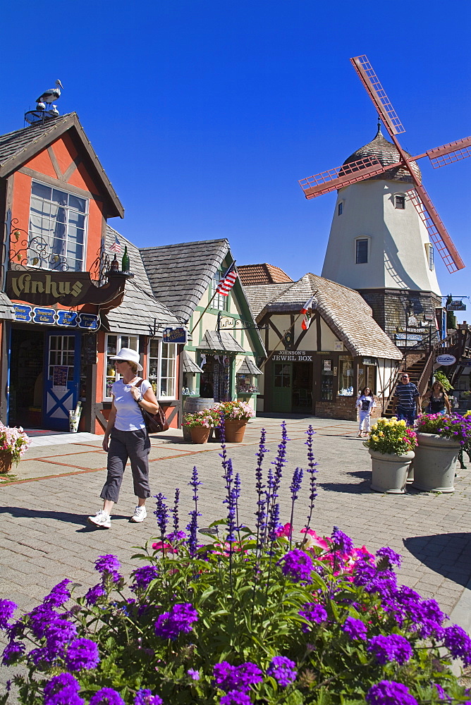 Windmill on Alisal Road, Solvang, Santa Barbara County, Central California, United States of America, North America