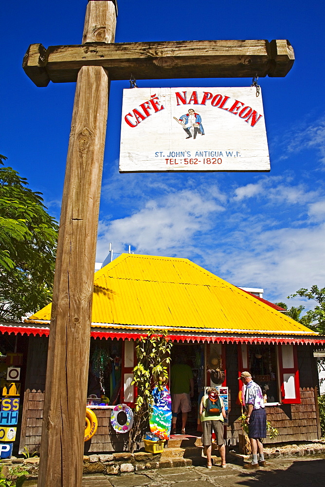 Store, Recliffe Quay, St. Johns, Antigua Island, Antigua and Barbuda, Leeward Islands, Lesser Antilles, West Indies, Caribbean, Central America