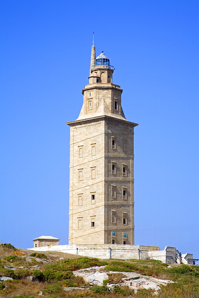 The Tower of Hercules Lighthouse, La Coruna City, Galicia, Spain, Europe