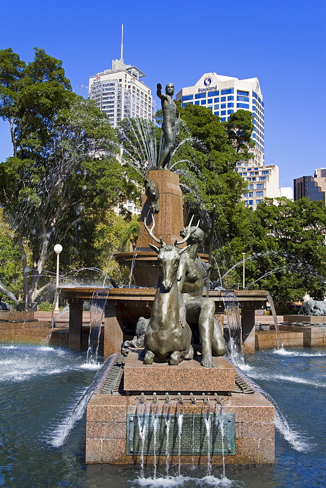 Archibald Fountain in Hyde Park, Central Business District, Sydney, New South Wales, Australia, Pacific