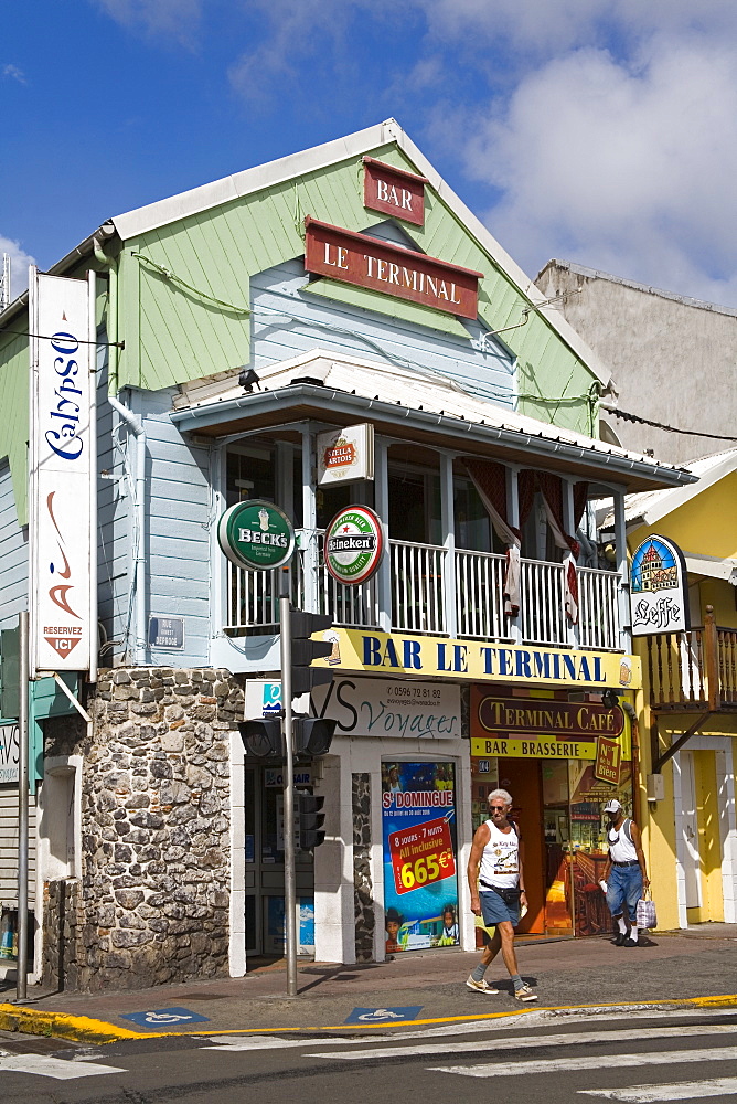 Terminal Bar on Ernest Deproge Street, Fort-de-France, Martinique, French Antilles, West Indies, Caribbean, Central America