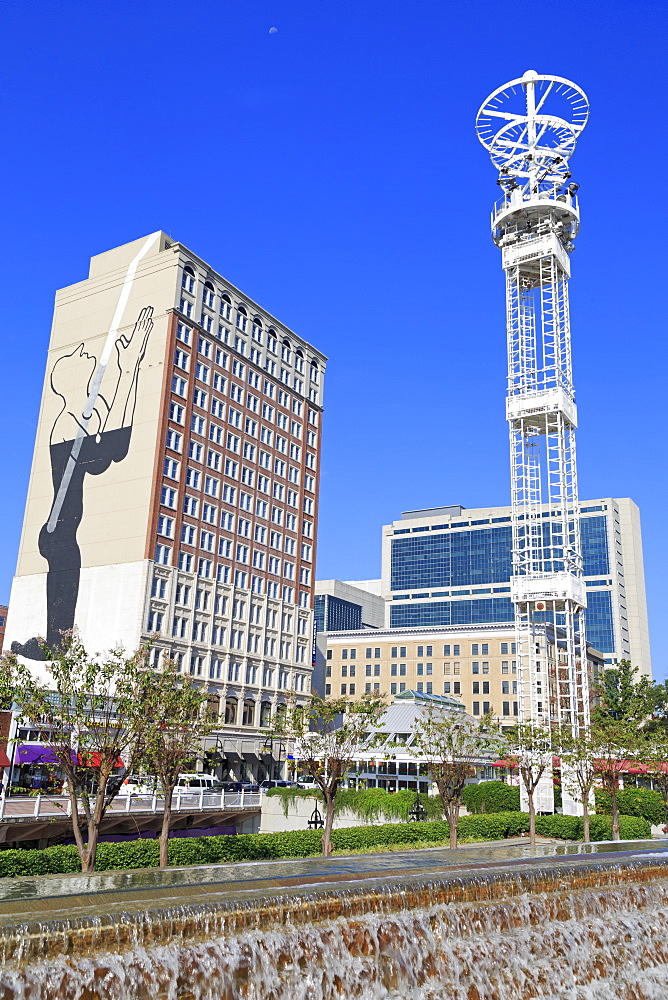 Fountain in Underground Atlanta, Atlanta, Georgia, United States of America, North America