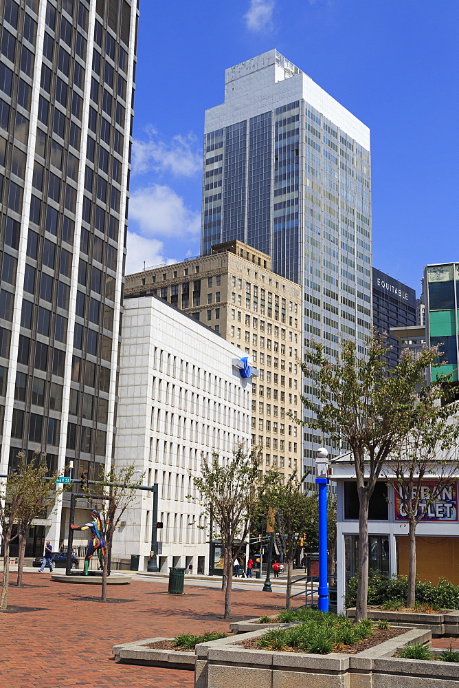 Skyscrapers on Peachtree Street, Atlanta, Georgia, United States of America, North America