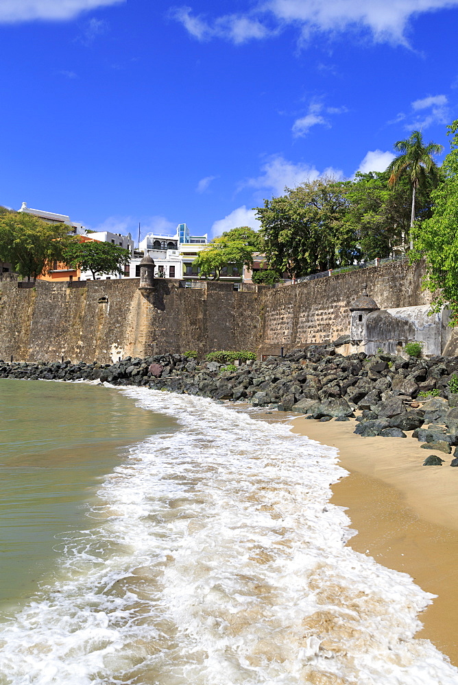 City Walls in Old San Juan, Puerto Rico, West Indies, Caribbean, Central America 